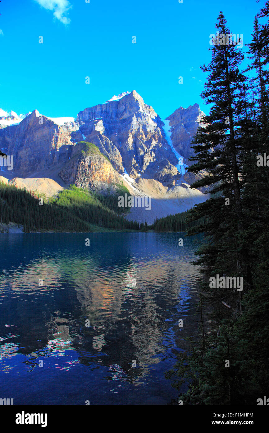 Le Canada, l'Alberta, parc national de Banff, lac Moraine, Banque D'Images
