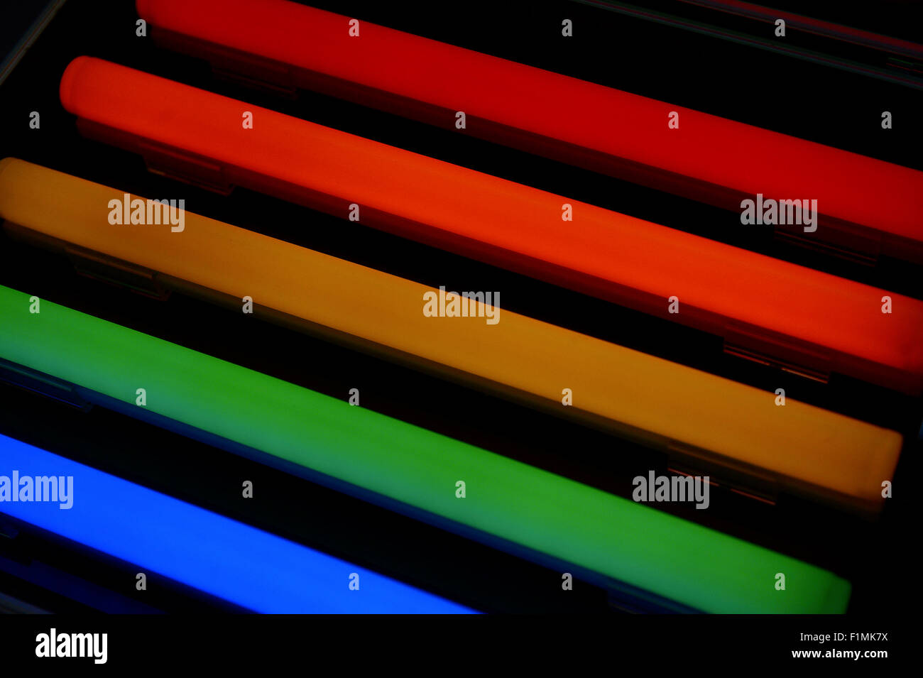 Voyants de couleur fluorescente Banque D'Images