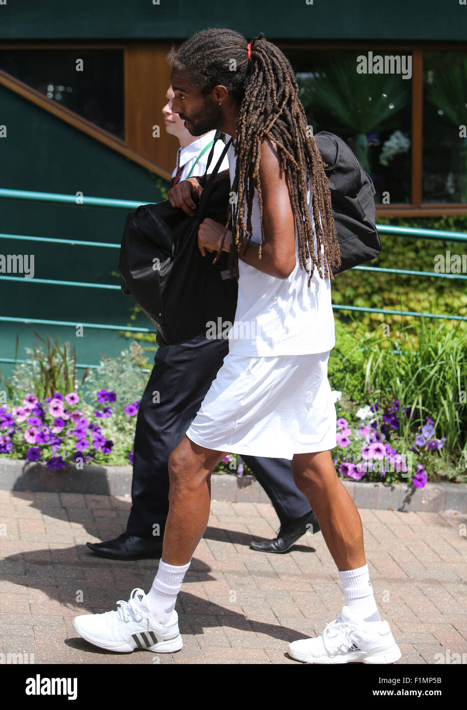 Championnat de Wimbledon 2015 - Jour 6 : vedette Dustin Brown Où : London, Royaume-Uni Quand : 04 Oct 2015 Banque D'Images