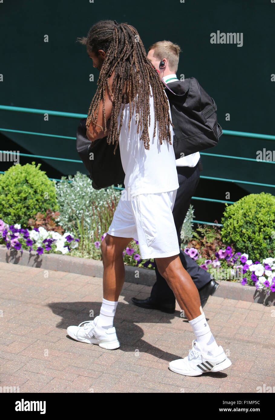 Championnat de Wimbledon 2015 - Jour 6 : vedette Dustin Brown Où : London, Royaume-Uni Quand : 04 Oct 2015 Banque D'Images