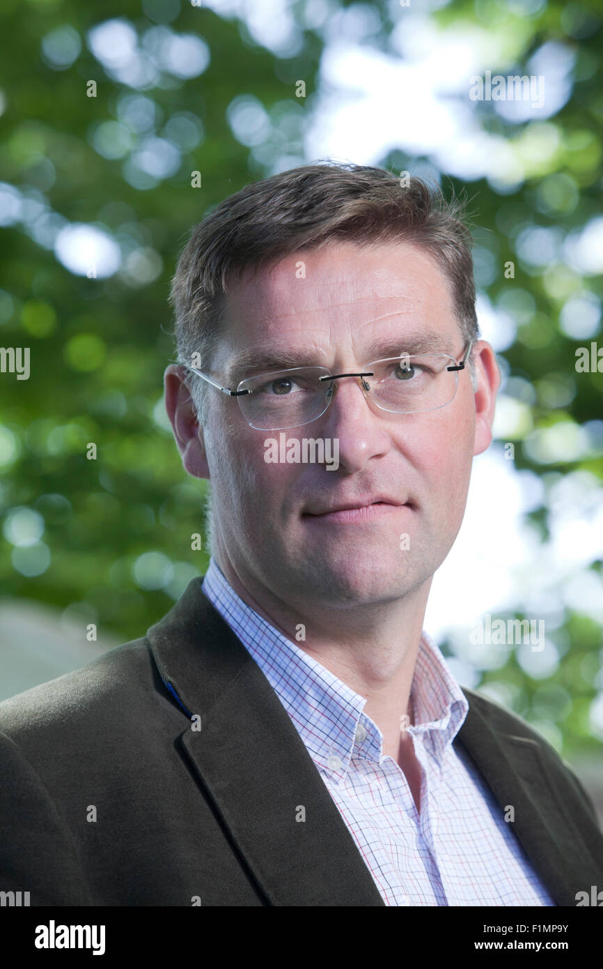 Farlane-Barrow Mac Magnus, fondateur et PDG de Mary's, repas au Edinburgh International Book Festival 2015. Edimbourg, Ecosse. Banque D'Images