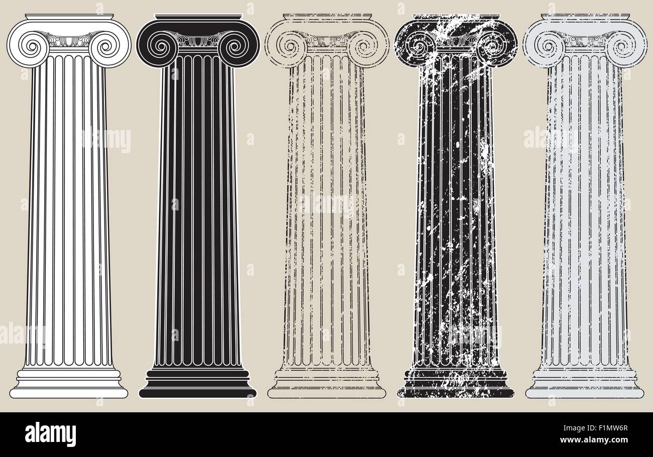 Cinq colonnes, propre et grungy, pour tout ce que vous pourriez avoir besoin d'appuyer Illustration de Vecteur