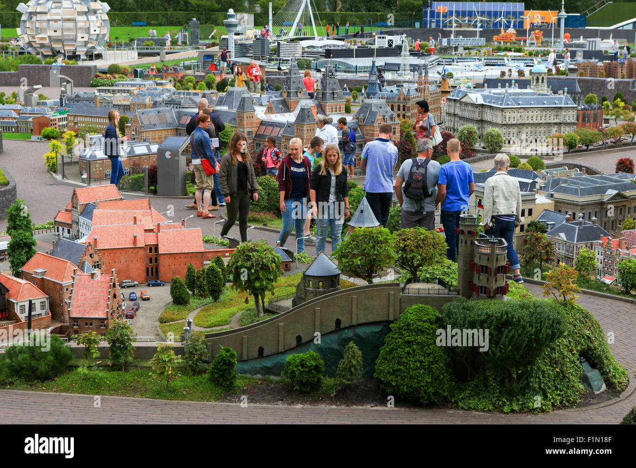 Célèbre attraction touristique et parc miniature de Madurodam, situé à La Haye, foyer d'une gamme d'échelle 1:25 répliques de modèle Banque D'Images