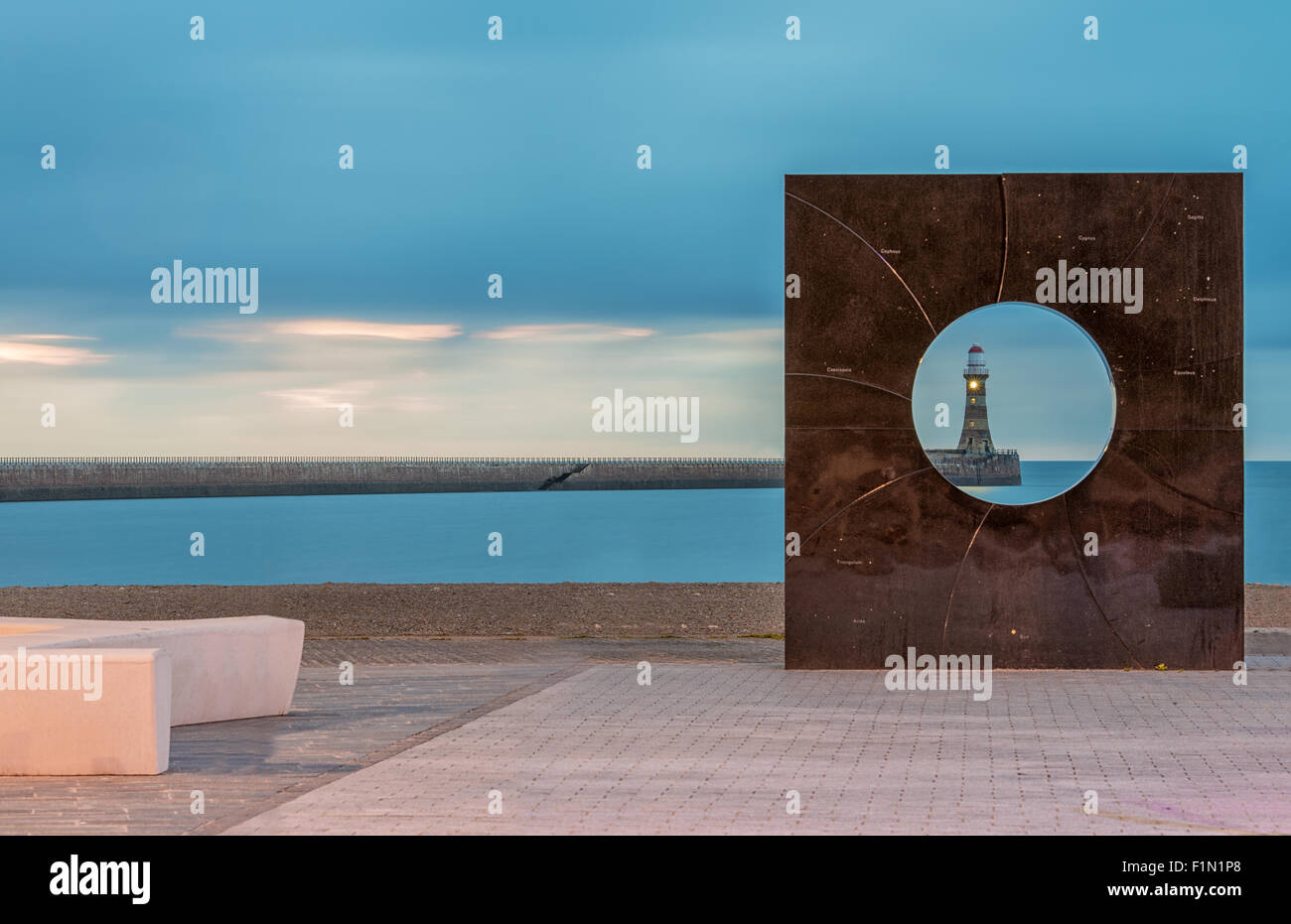 Phare de Sunderland Roker Banque D'Images