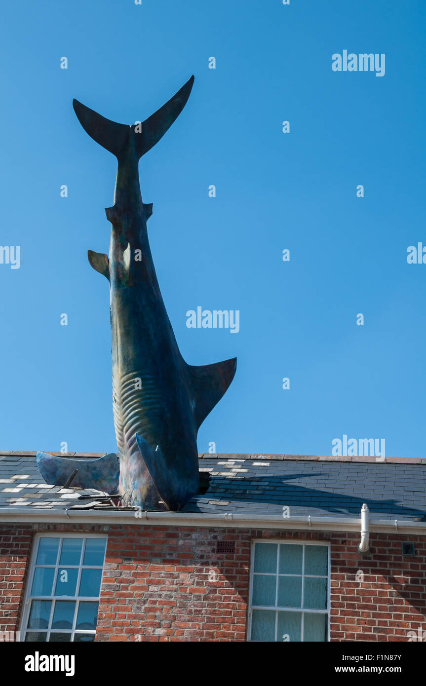 Headington Shark sculpture, Oxford, Royaume-Uni Banque D'Images