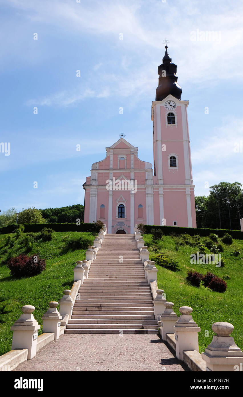 Église de l'Assomption de la Bienheureuse Vierge Marie à Pakrac, Croatie le 07 mai, 2015 Banque D'Images