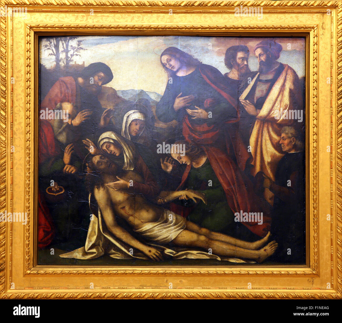 Benedetto Coda : Déploration du Christ, vieux maîtres collecte, l'Académie croate des sciences à Zagreb, Croatie Banque D'Images