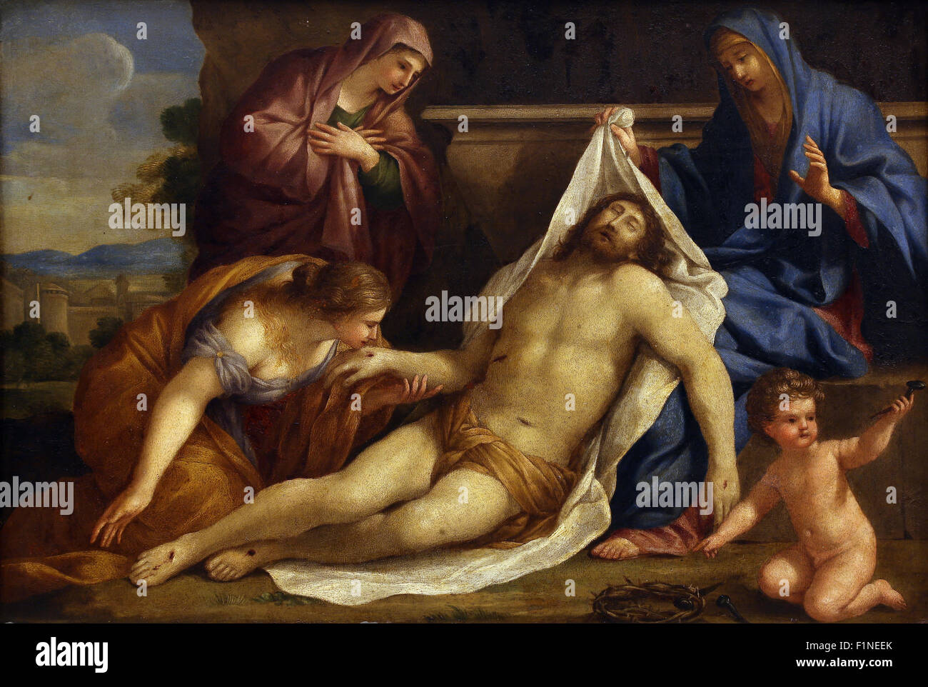 Giovanni Francesco Romanelli : Lamentation du Christ, vieux maîtres collecte, l'Académie croate des sciences à Zagreb, Croatie Banque D'Images