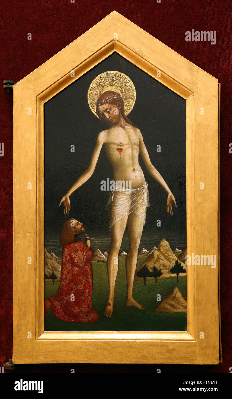 Lovro Dobricevic Christ et des donateurs, la collecte des vieux maîtres, Académie croate des sciences à Zagreb, Croatie Banque D'Images