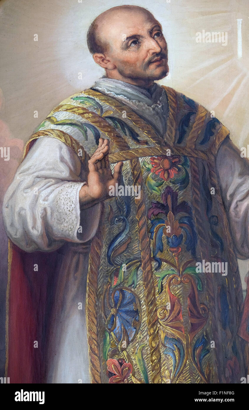 Saint Ignace de Loyola, retable de la Basilique du SacréCœur de Jésus