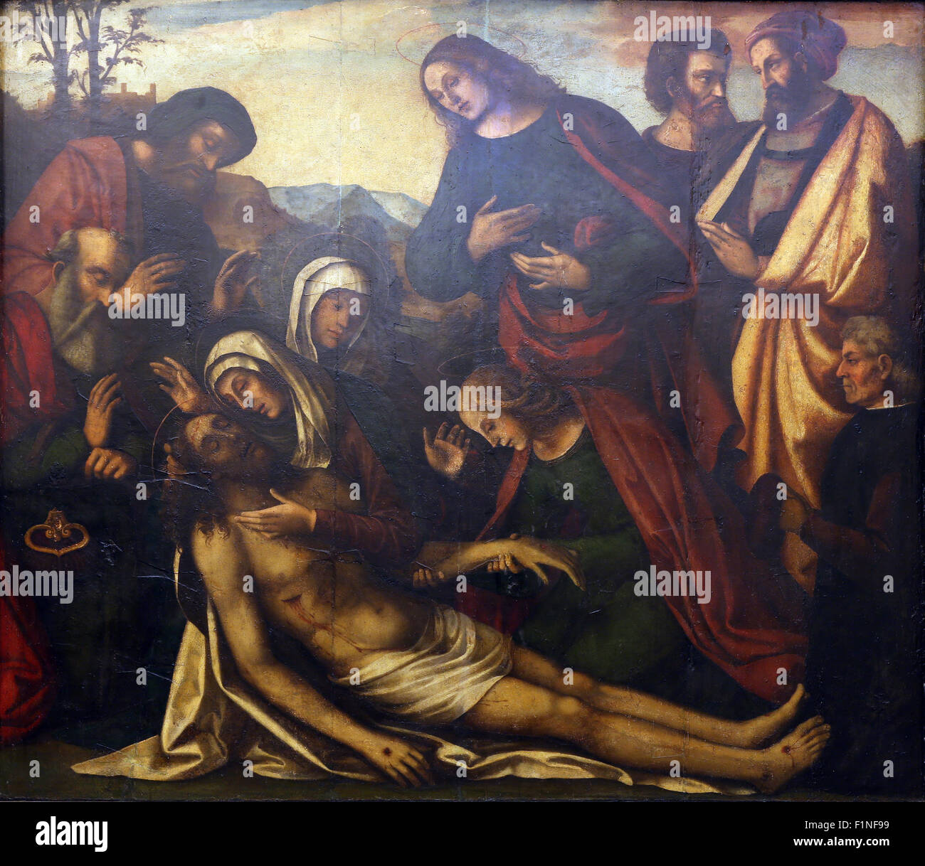 Benedetto Coda : Déploration du Christ, vieux maîtres collecte, l'Académie croate des sciences à Zagreb, Croatie Banque D'Images