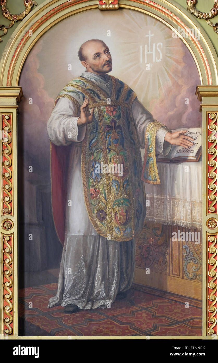 Saint Ignace de Loyola, retable de la Basilique du SacréCœur de Jésus