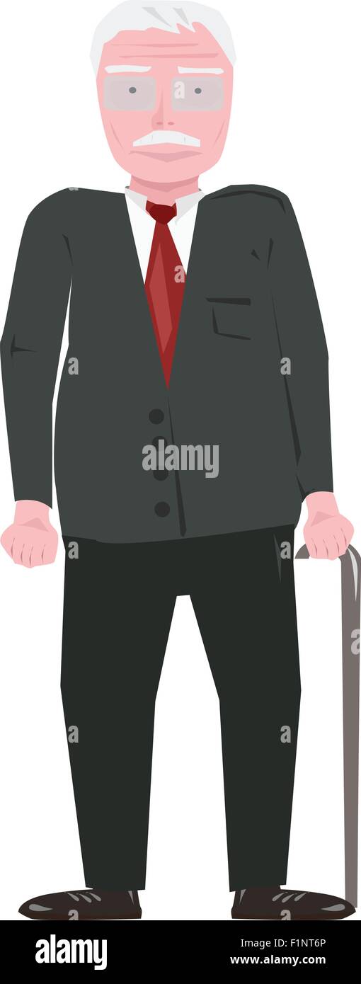 Costume homme Retro cartoon vector icône illustration graphic design Illustration de Vecteur