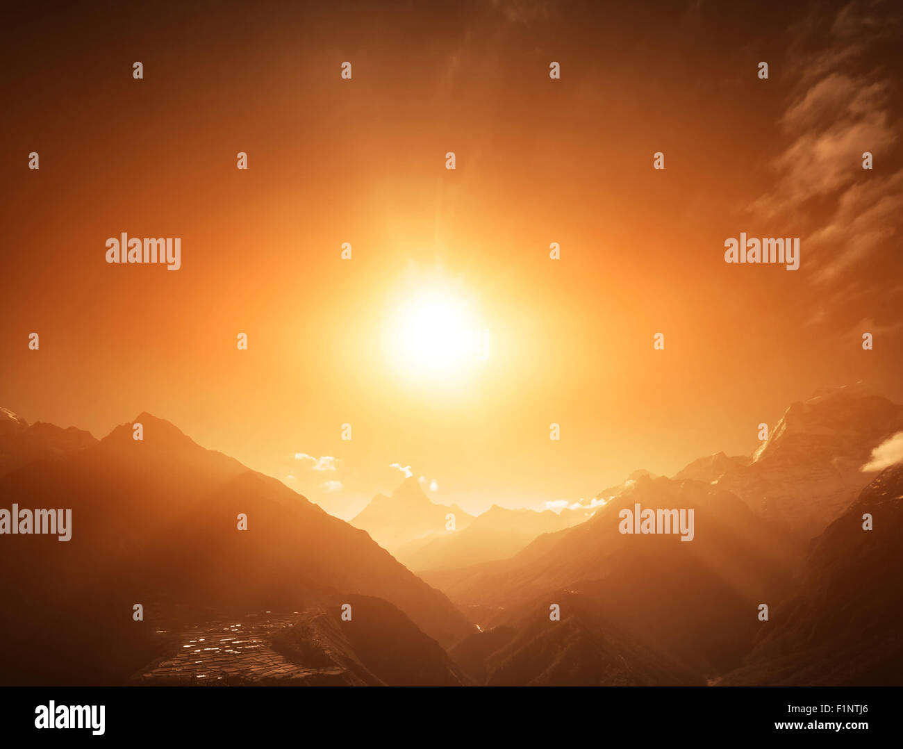 Magnifique paysage de montagne Banque D'Images Magnifique paysage de montagne Banque D'Images