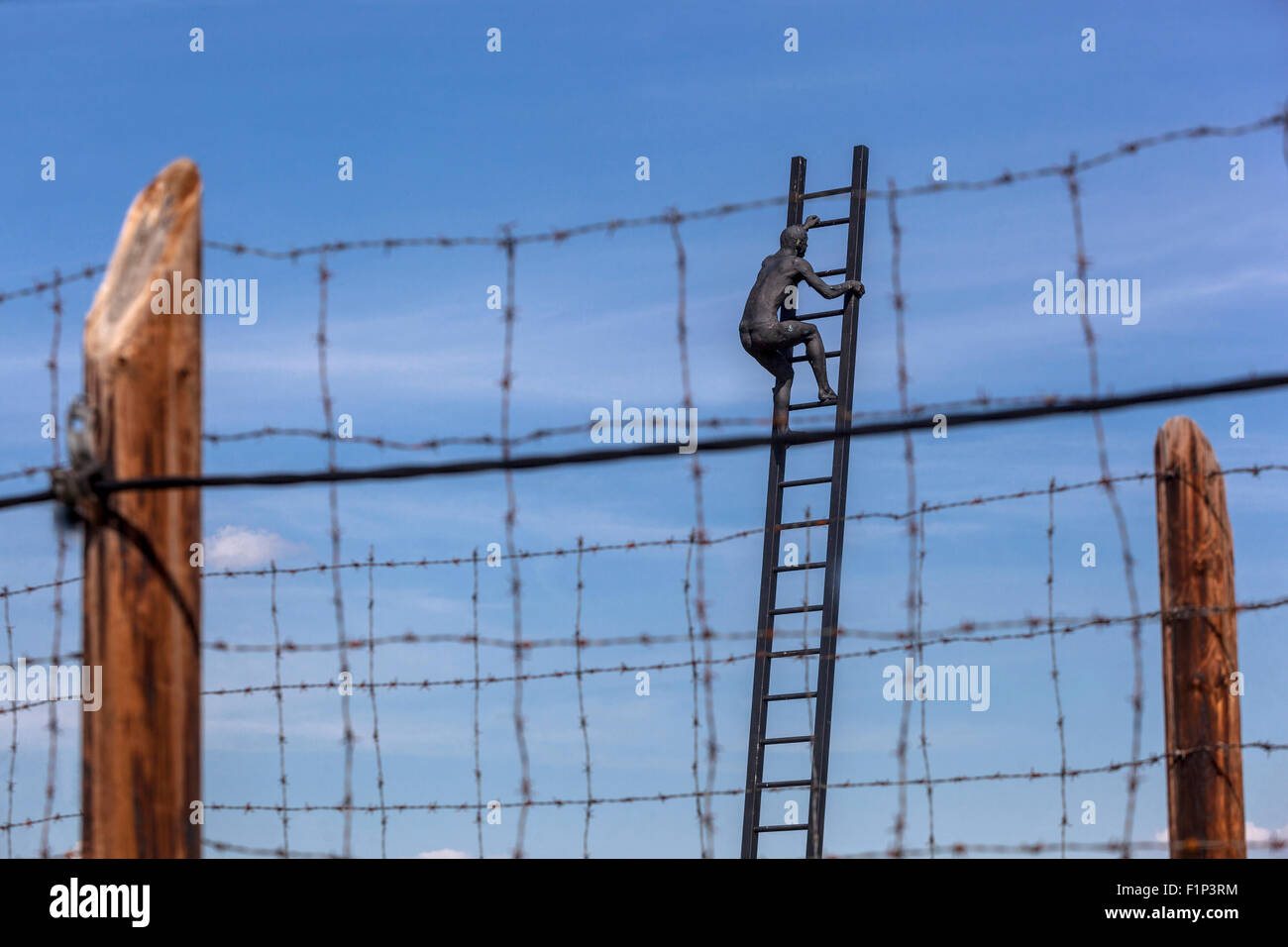 Vojna Memorial, Musée des victimes du communisme, près de Pribram, République Tchèque, Europe Banque D'Images