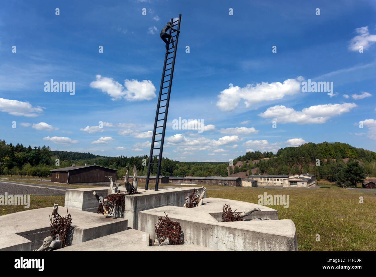 Vojna Memorial, un musée des victimes du communisme, statue, près de Pribram, République Tchèque, Europe Banque D'Images
