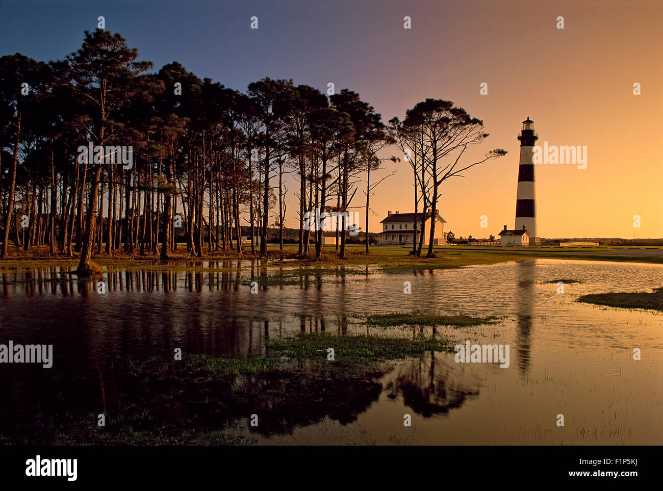 Bodie Island Lighthouse, Cape Hatteras National Seashore, North Carolina, USA Banque D'Images