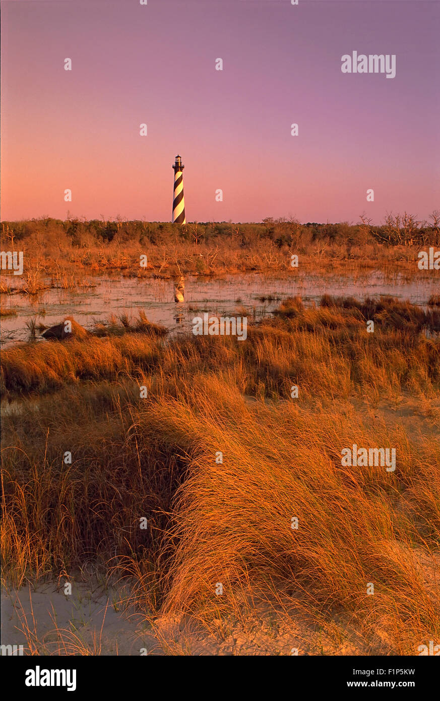 Le phare de Cape Hatteras, Cape Hatteras National Seashore, North Carolina, USA Banque D'Images