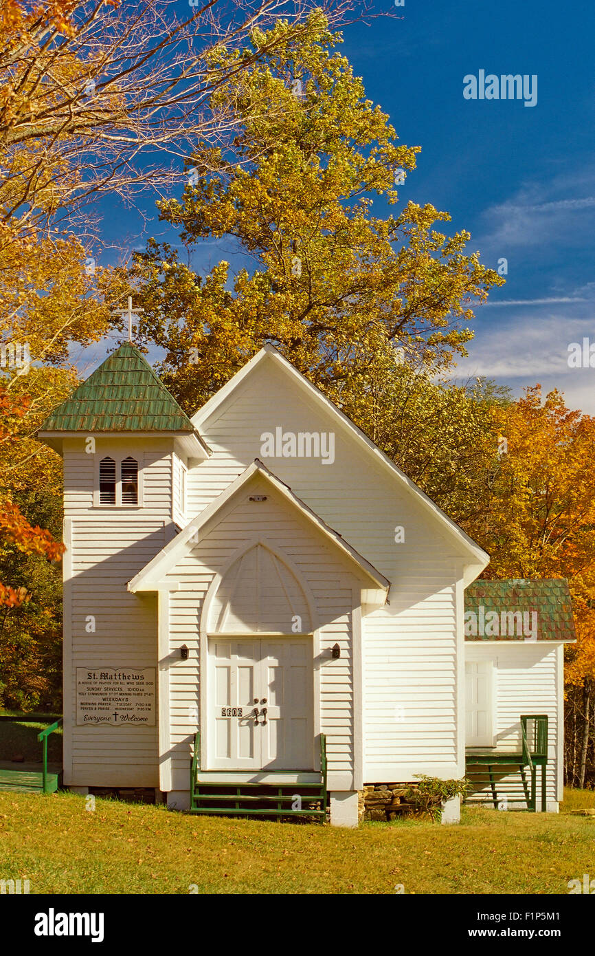 Église Saint Matthews, viande Camp, North Carolina, États-Unis Banque D'Images