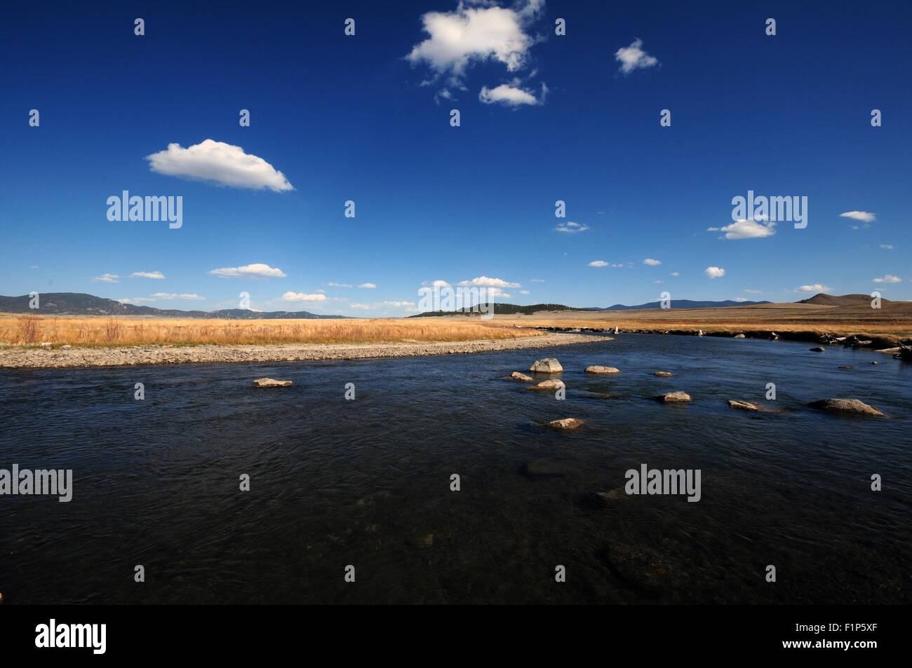 Au sud de la rivière Platte. Le centre sud des Plaines du Colorado. Photo de paysage Banque D'Images