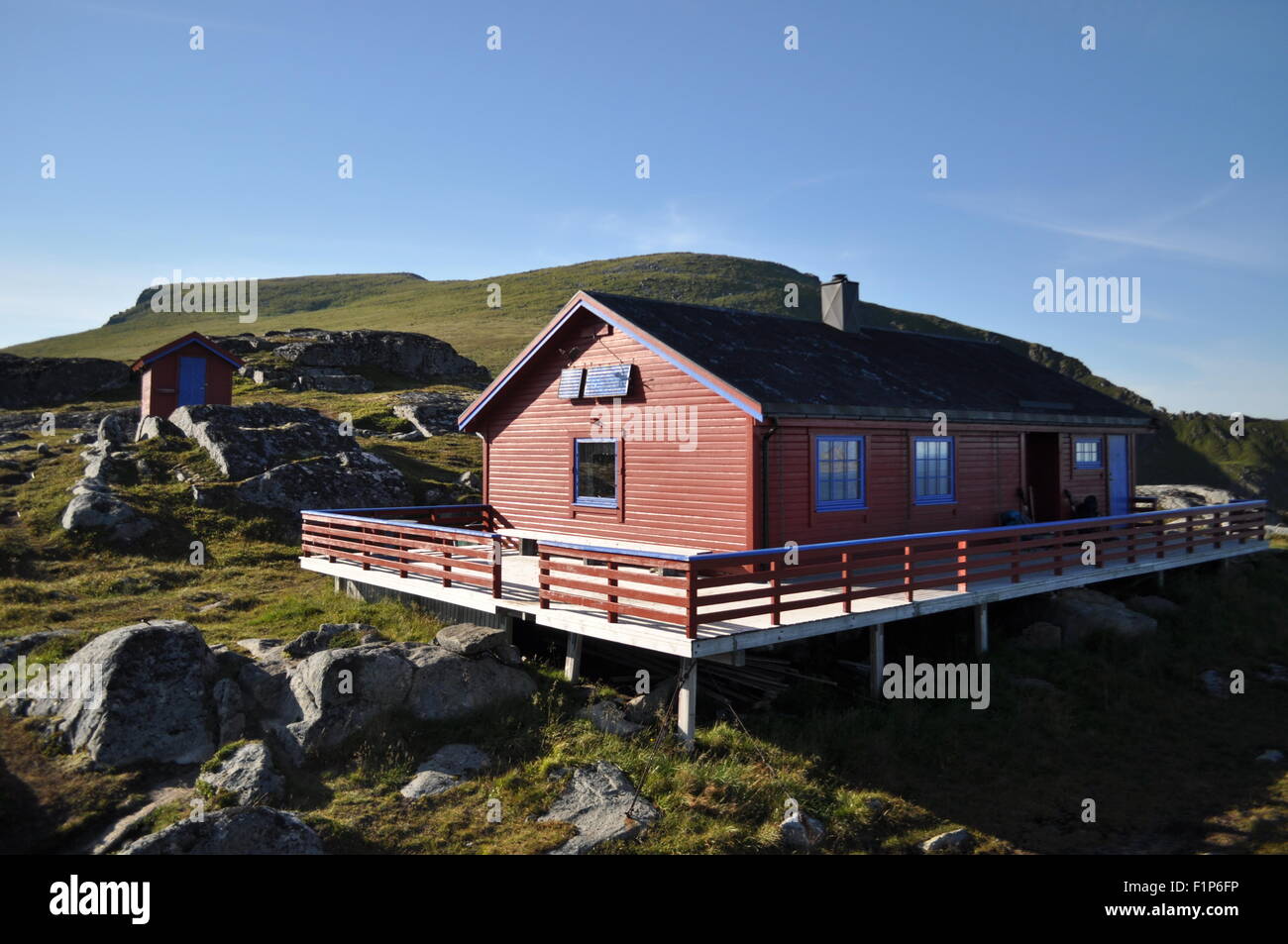 L'île de Moskenes, Lofoten, l'Fredvang Bussang Banque D'Images