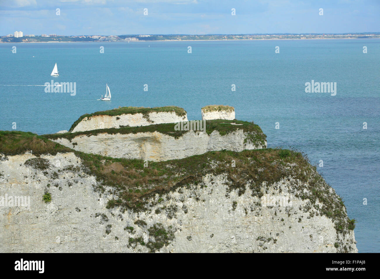 Old Harry Rocks, Handfast Point, à l'île de Purbeck Banque D'Images