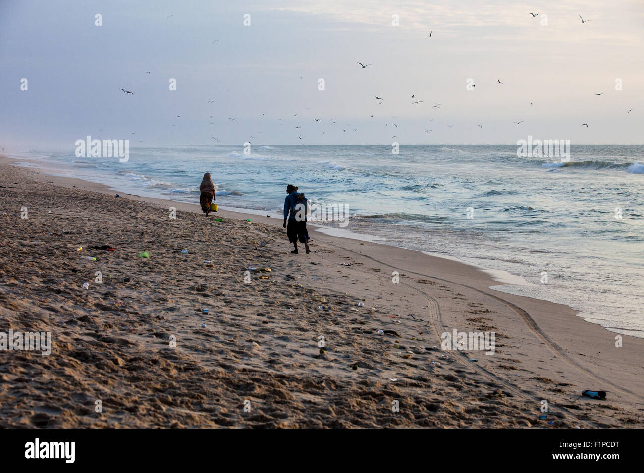 Seaview à Saint Louis, Sénégal Banque D'Images