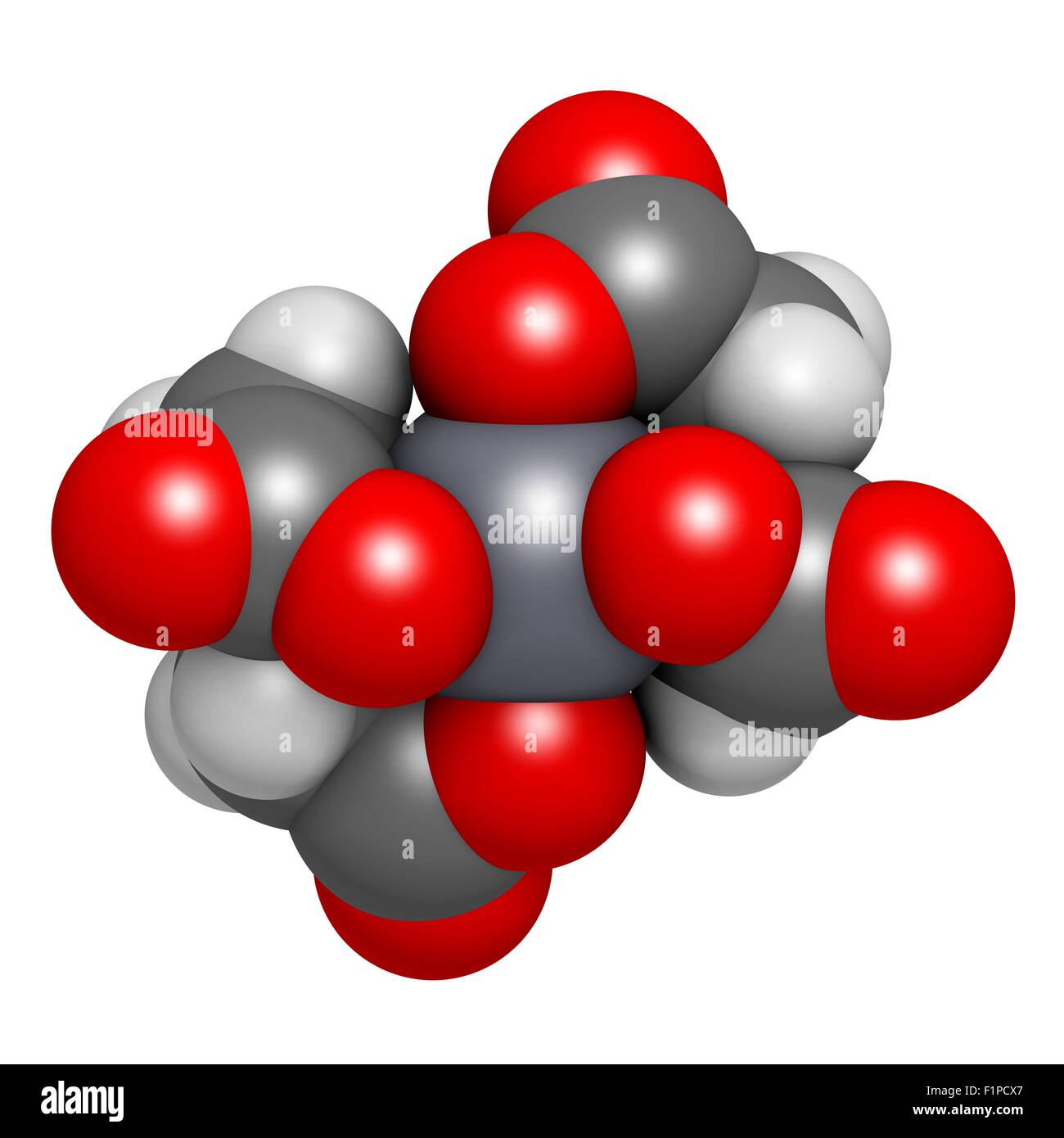 Calcium Le calcium édétate disodique (EDTA) molécule pharmaceutique médical dans le traitement par chélation pour traiter l'empoisonnement par les métaux (mercure plomb) Atomes Banque D'Images