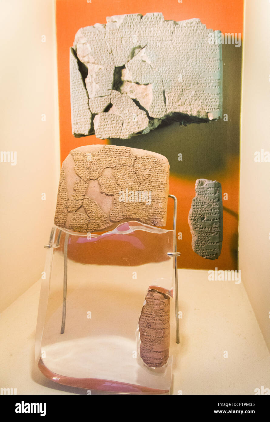 Le traité de 1259 Cadès BC. Le premier traité de paix sur l'affichage dans le musée d'archéologie à Istanbul Turquie Banque D'Images