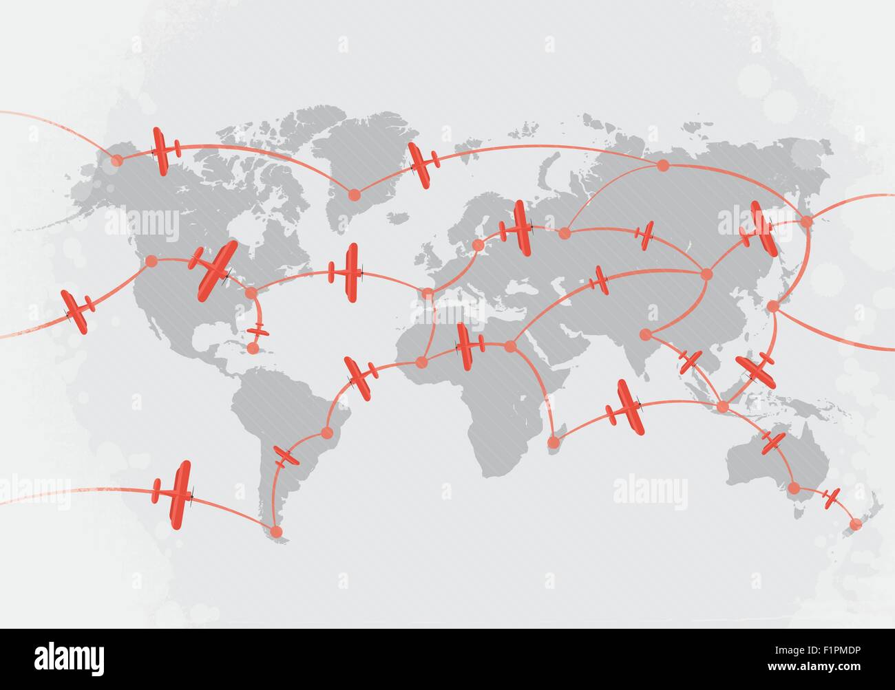 Les avions on world map Travel concept Vector illustration Illustration de Vecteur