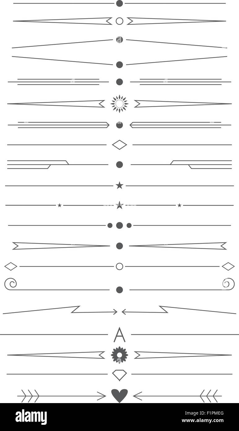 Vector set des éléments de conception simple et décor de page Illustration de Vecteur