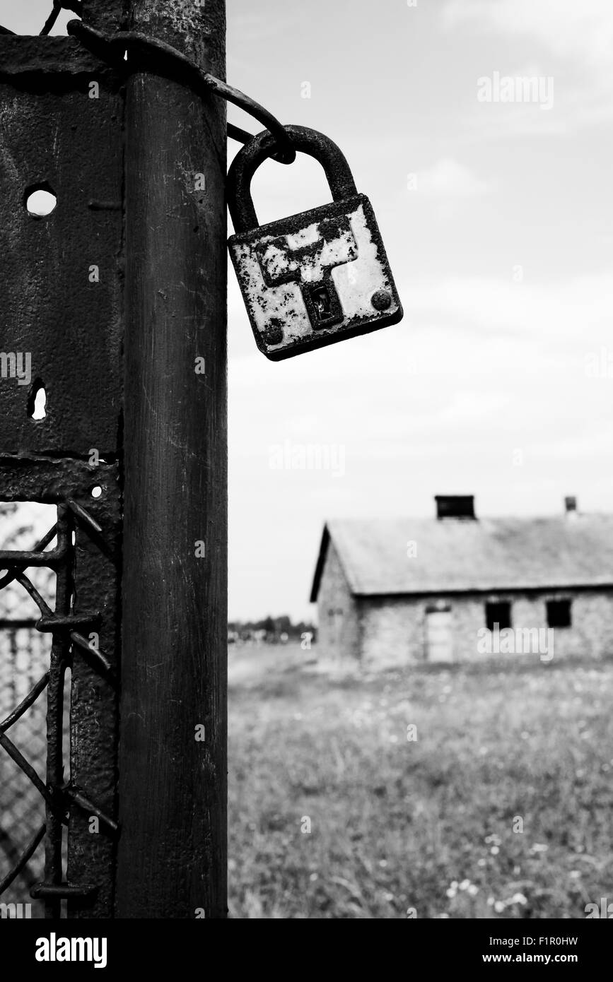 En Pologne, le camp de Birkenau Banque D'Images