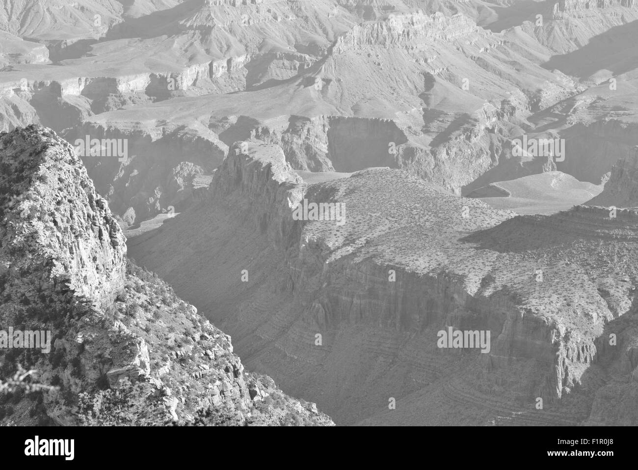 Le Grand Canyon au lever du soleil sur un matin de septembre. Banque D'Images