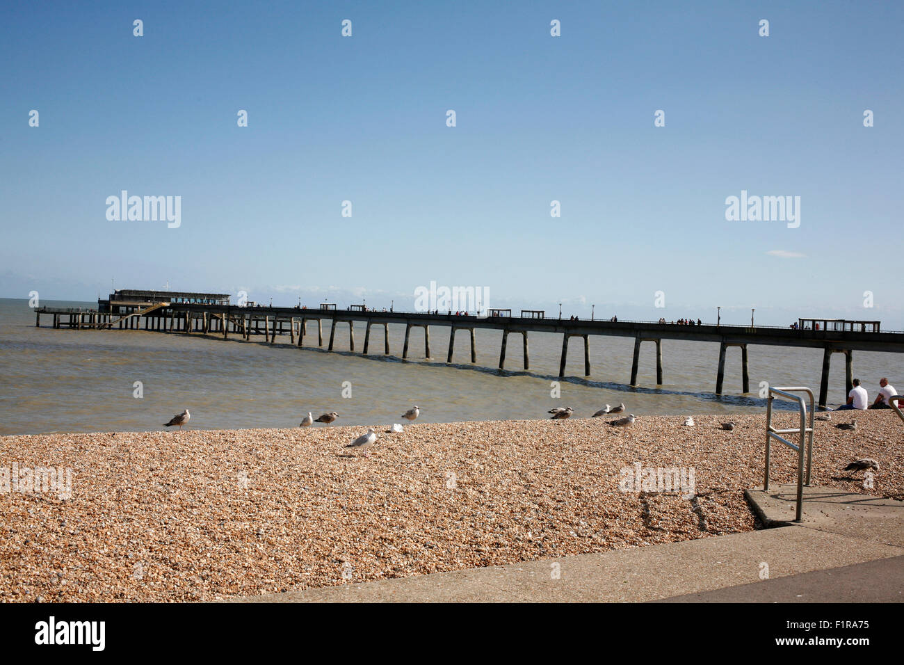 Station balnéaire de la ville face au kent uk septembre 2015 Banque D'Images