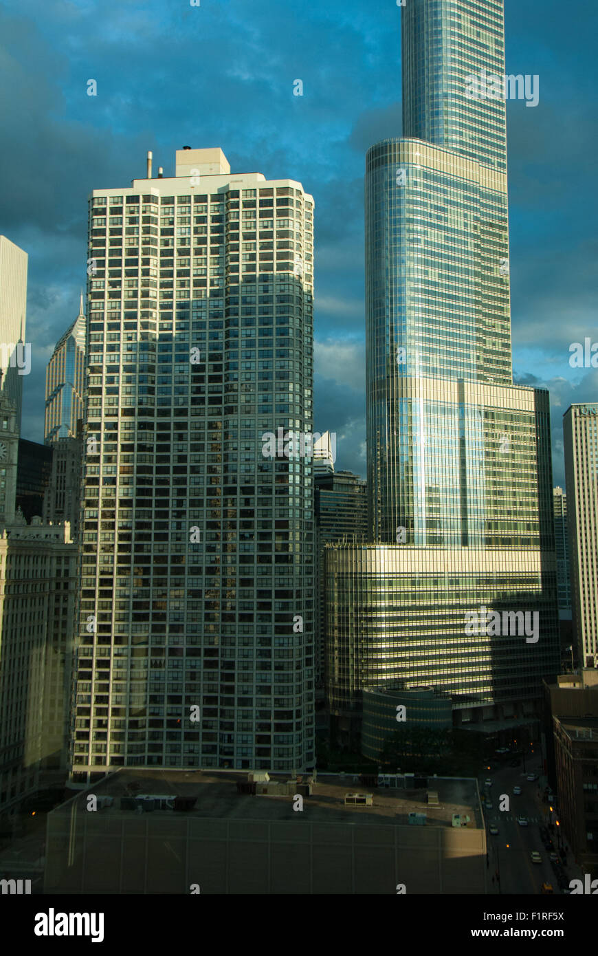 Chicago Illinois skyline Banque D'Images