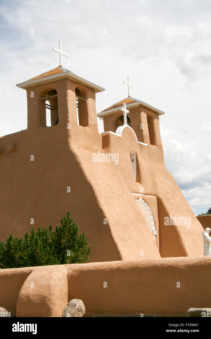 Mission San Francisco de Asís au Nouveau Mexique Banque D'Images