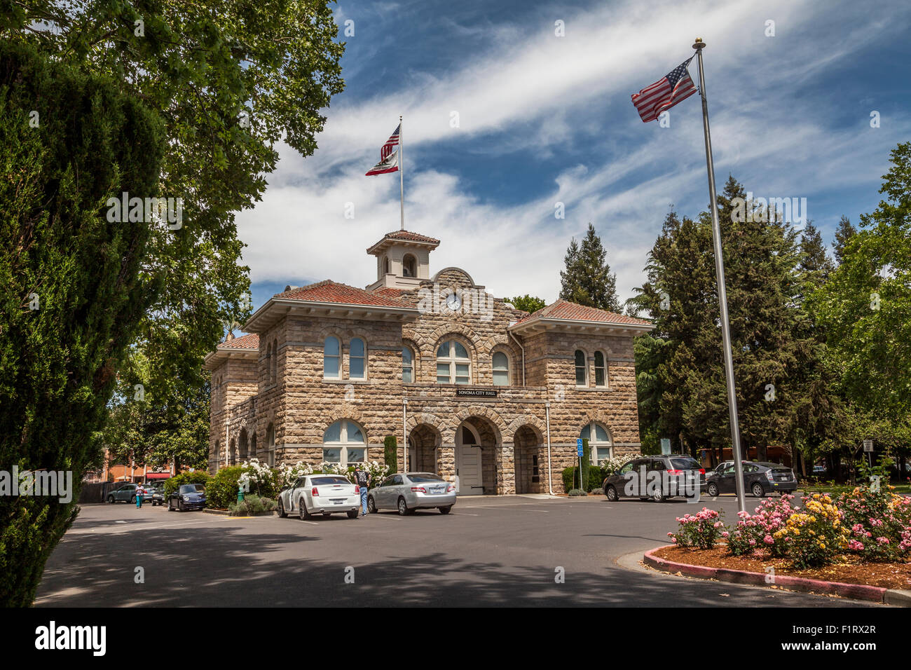 L'Hôtel de Ville de Sonoma, Sonoma, California, USA Banque D'Images