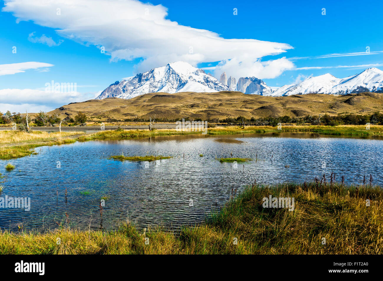 Cuernos del Paine, Parc National Torres del Paine, Patagonie chilienne, Chili, Amérique du Sud Banque D'Images