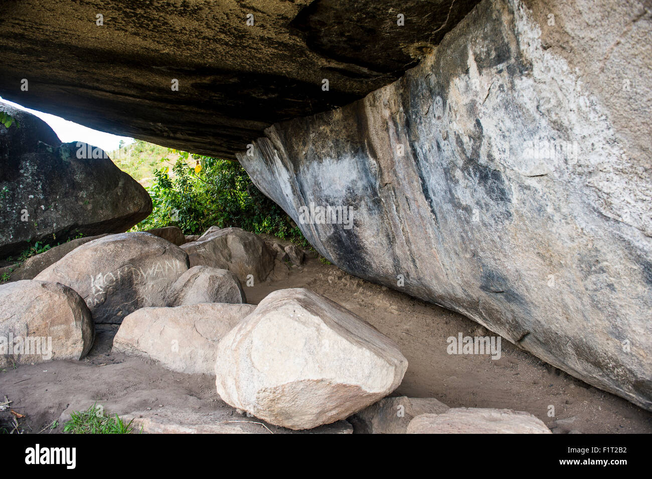 Zone d'art rupestre de Chongoni, UNESCO World Heritage Site, Malawi, Afrique Banque D'Images