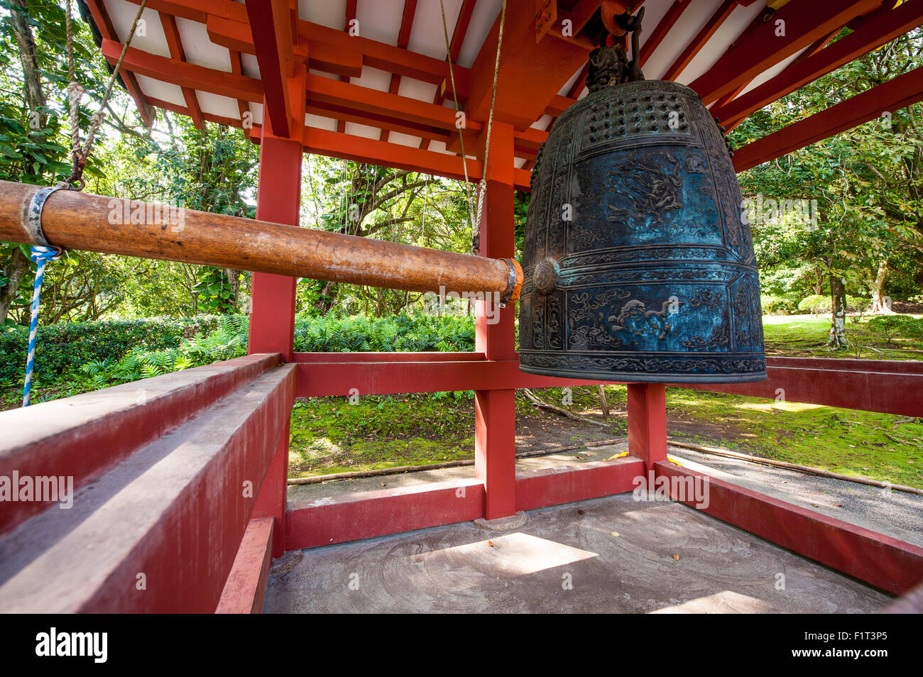 Temple Byodo-In, Vallée des Temples, Kaneohe, Oahu, Hawaii, United States of America, Pacifique Banque D'Images