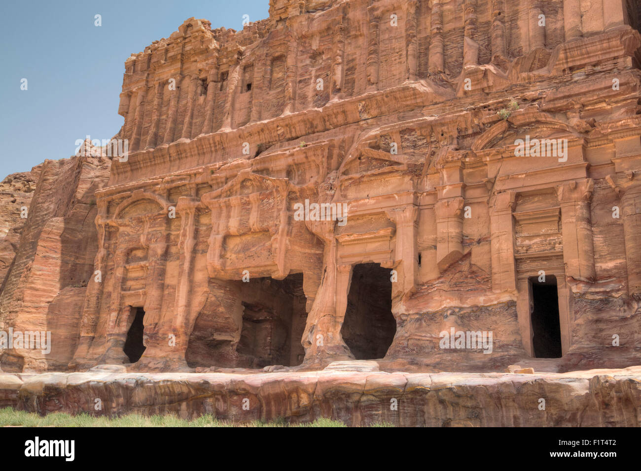 Tombeau du palais, tombes royales, Petra, Site du patrimoine mondial de l'UNESCO, la Jordanie, Moyen-Orient Banque D'Images