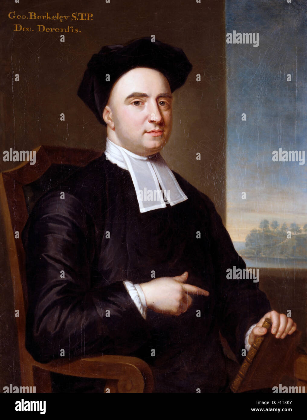 GEORGE Berkeley (1685-1753) Philosophe anglo-irlandais, peint par John Smybert en 1727 Banque D'Images