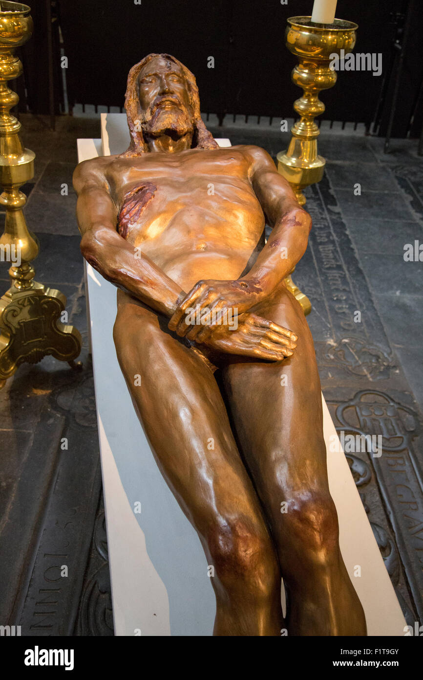 Sculpture par Luigi Mattei Jésus Christ de suaire de Turin, la cathédrale de Saint John church, 's-Hertogenbosch, Den Bosch, Pays-Bas Banque D'Images