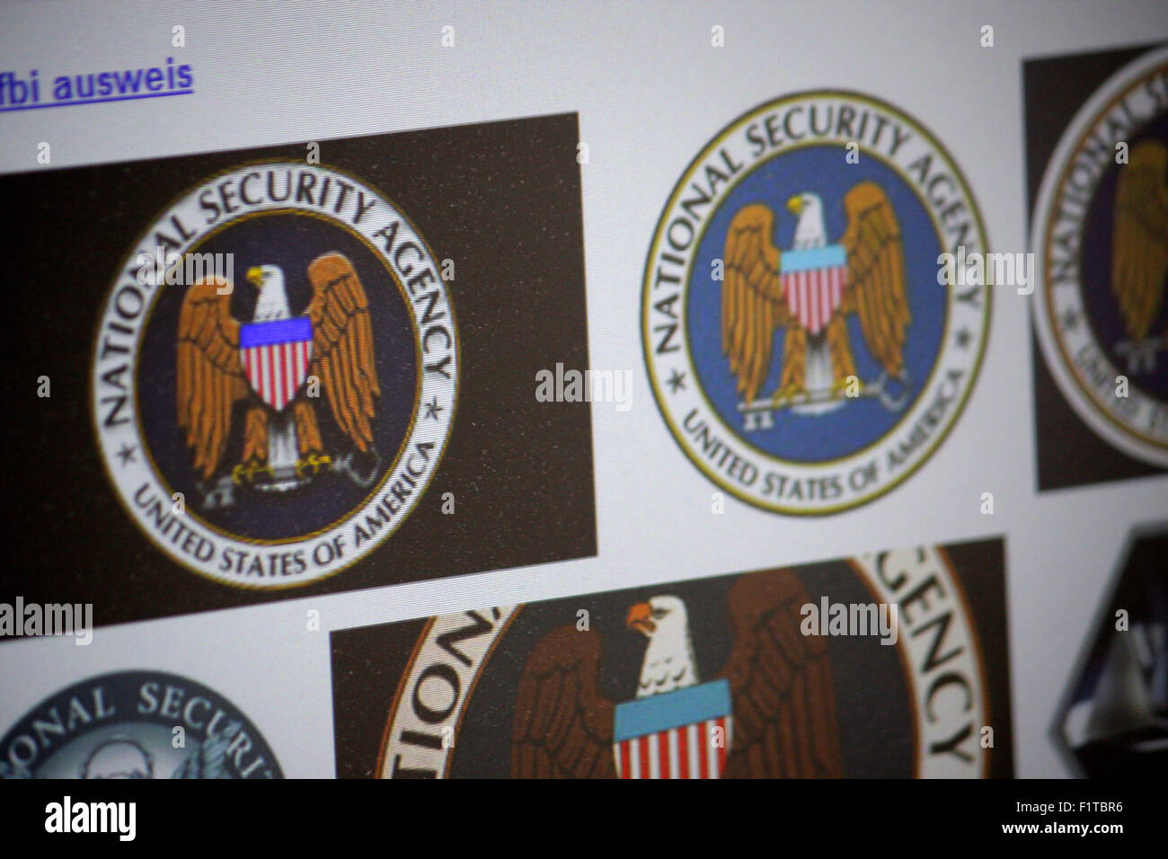 Markenname : 'NSA - National Security Agency", décembre 2013, Berlin. Banque D'Images