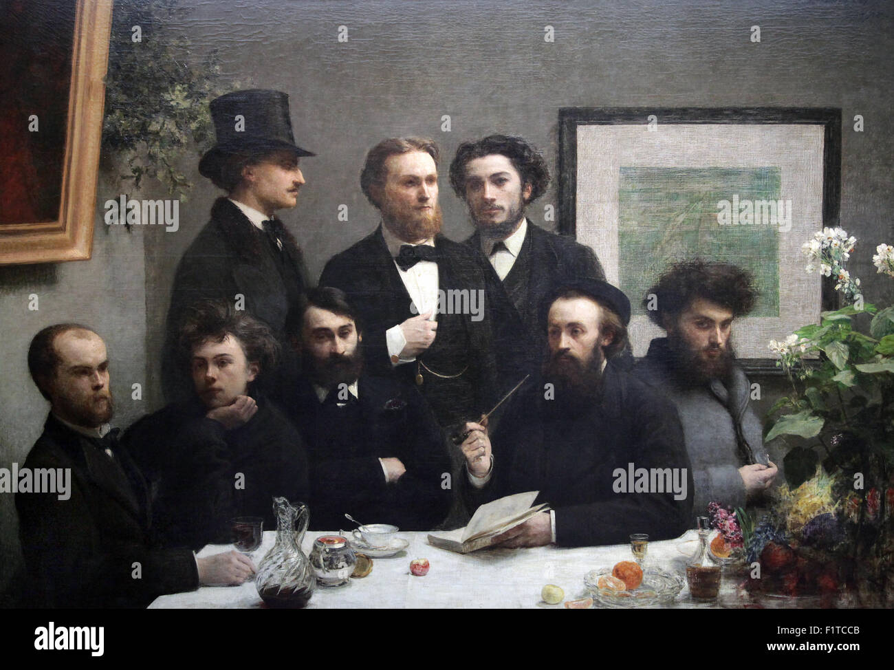 Par le tableau 1872 de Henri Fantin-Latour (1836-1904) Banque D'Images