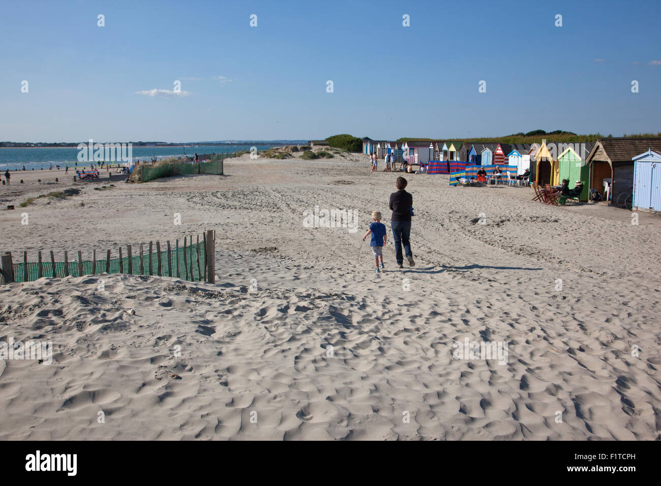 West Wittering Beach, dans le quartier de Chichester dans le West Sussex, Angleterre, Royaume-Uni Banque D'Images