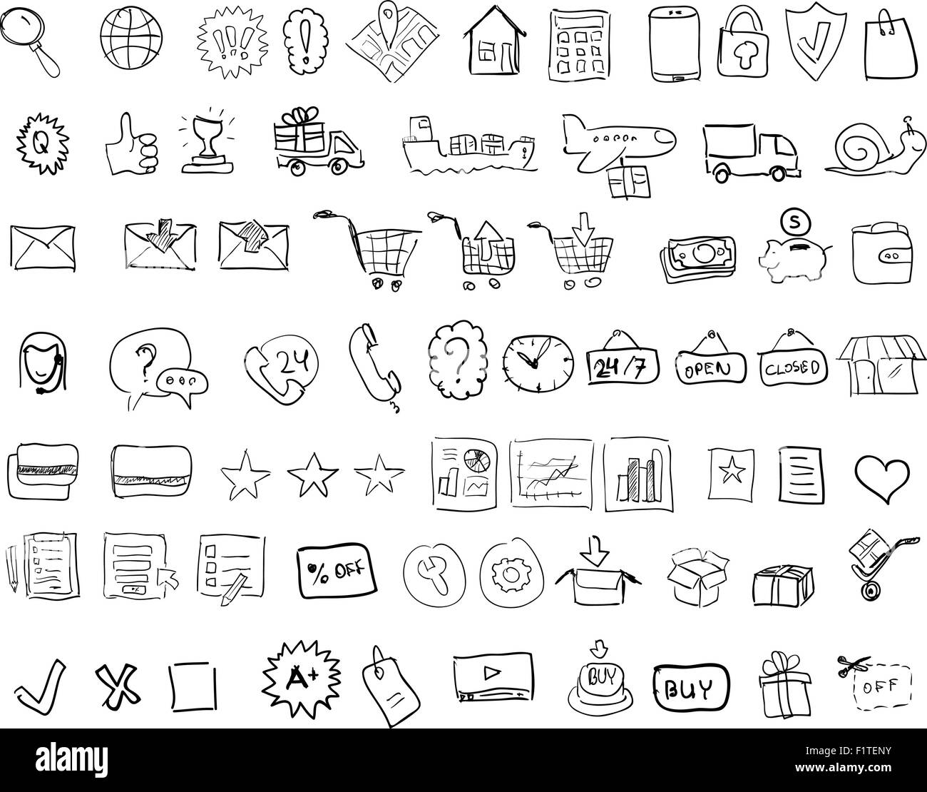 Boutique en ligne Illustration de Vecteur