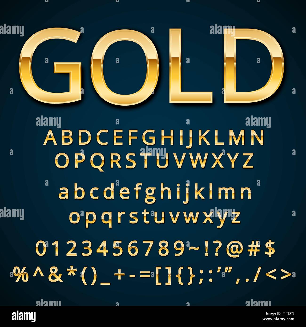 Lettre or Illustration de Vecteur