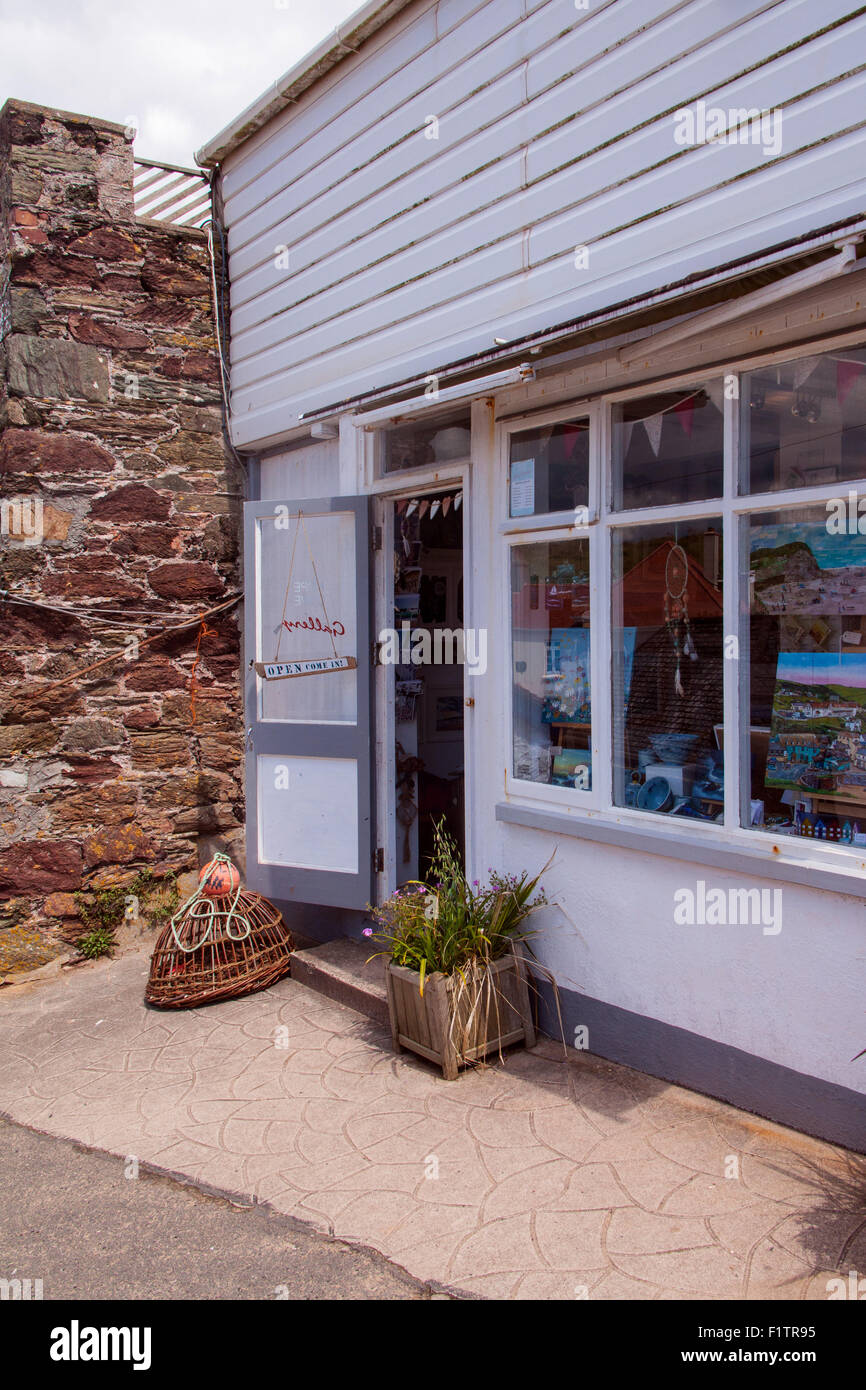 Hope Cove gallery, Hope Cove, South Devon, Angleterre, Royaume-Uni. Banque D'Images