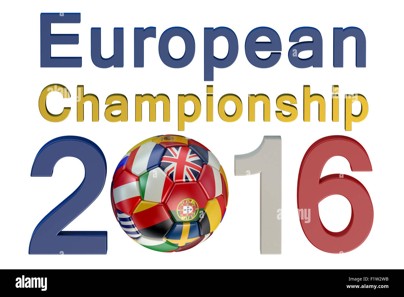 Championnat d'Europe de football 2016 concept Banque D'Images